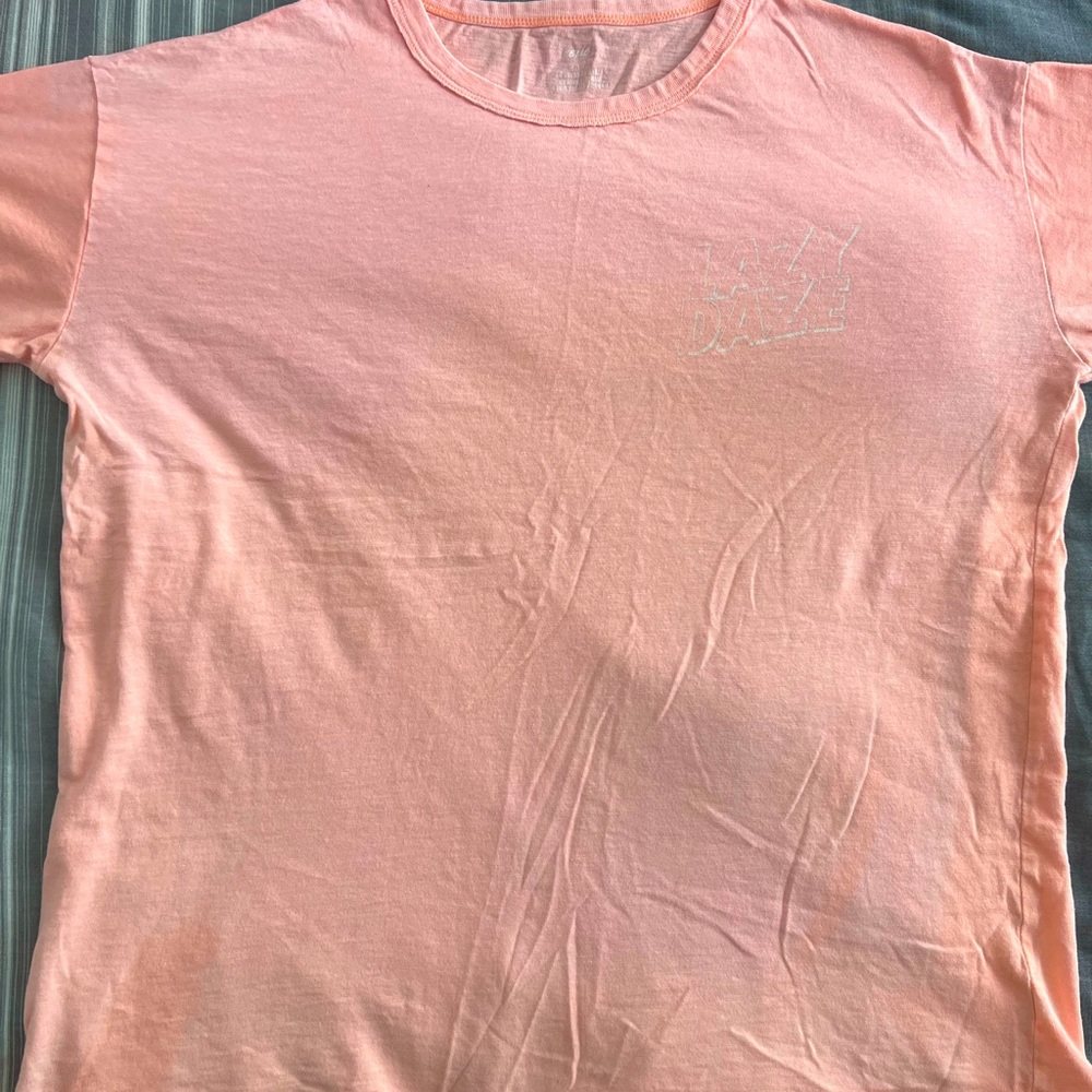 Vintage Women Soft Pink Tee Shirt Cotton